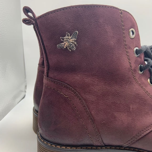 V-Italia La Farfalla Water Resistant Plum Royal Nubuck Leather Size 8 - Picture 10 of 16